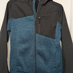 Reebok Men’s Softshell Hooded Jacket – Dark Teal Heather – Size M – NWT